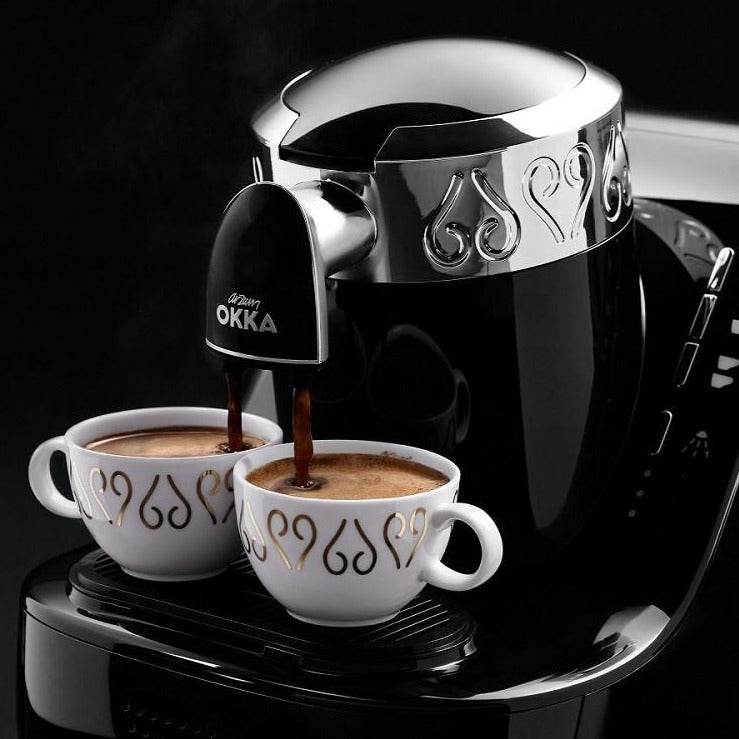 Arzum Okka Automatic Turkish Coffee and Hot Beverage Maker, velvetiser, 120V, Black/Copper (ok0012-rul)